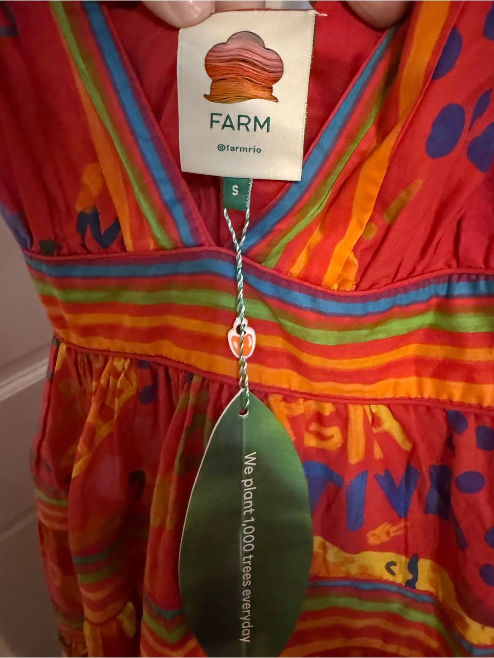 Farm Rio Red Good Vibes Mini Dress - Picture 7 of 10